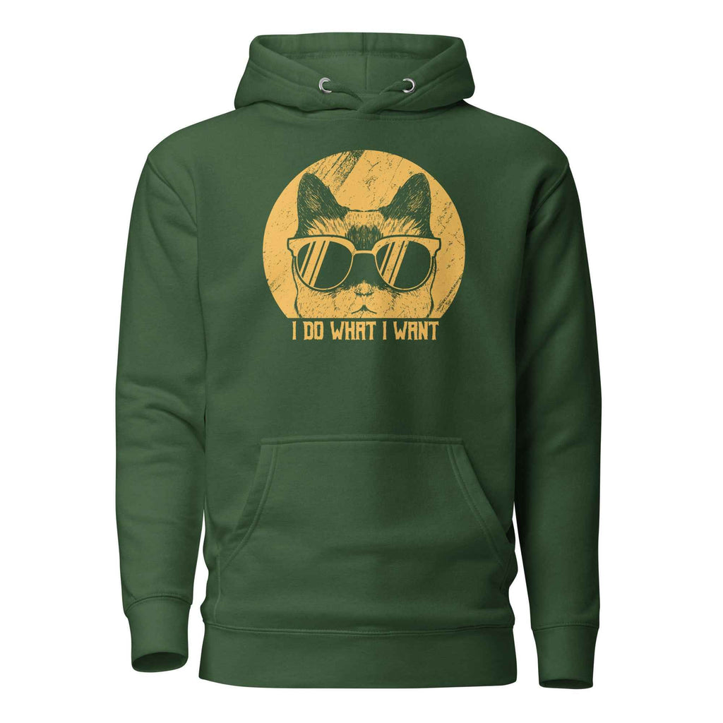 I Do What I Want Cat Sunglasses Funny | Unisex Hoodie
