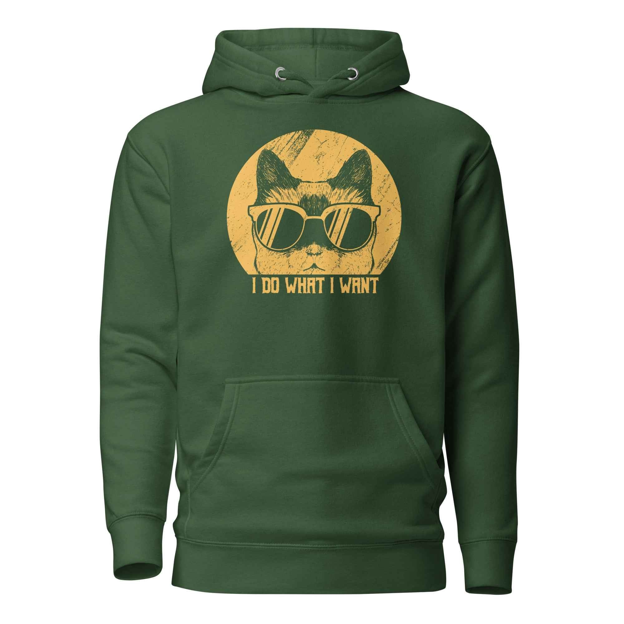 I Do What I Want Cat Sunglasses Funny | Unisex Hoodie