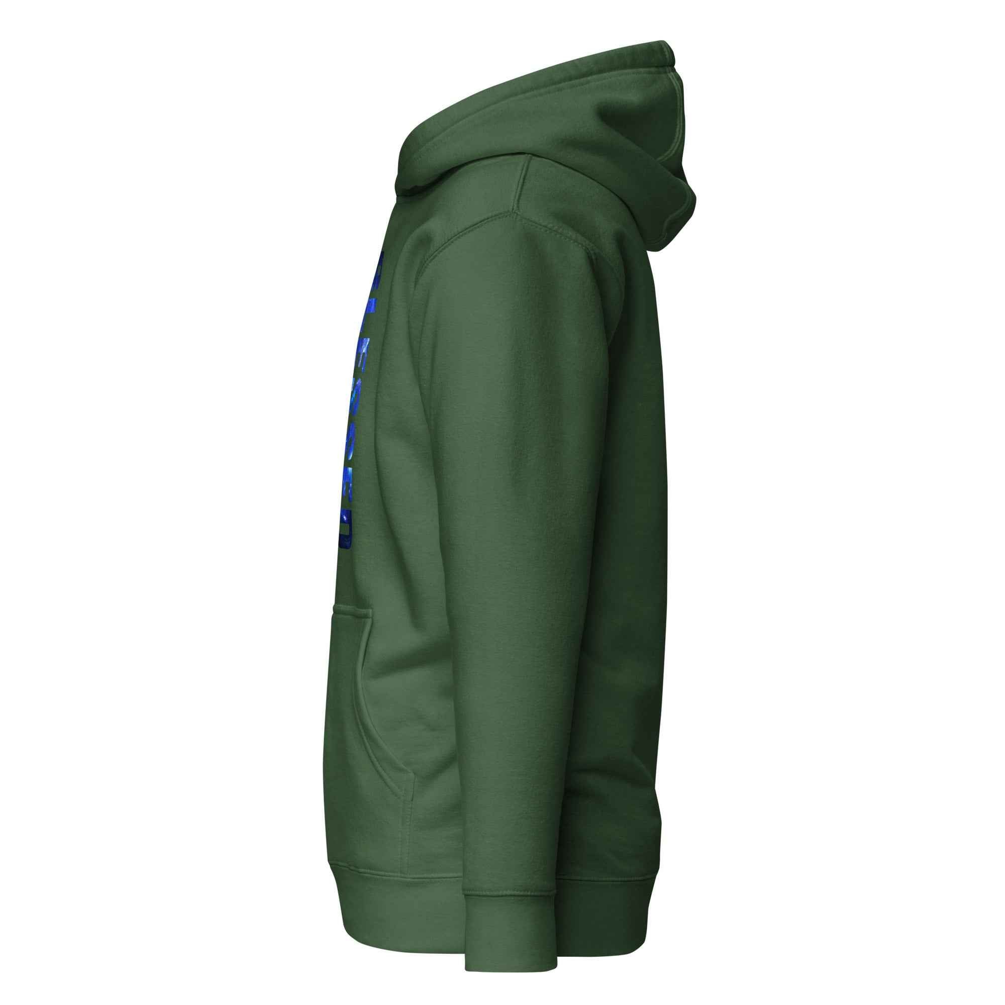 Blessed Vertical Streetwear Blue Abstract Typographic | Unisex Hoodie