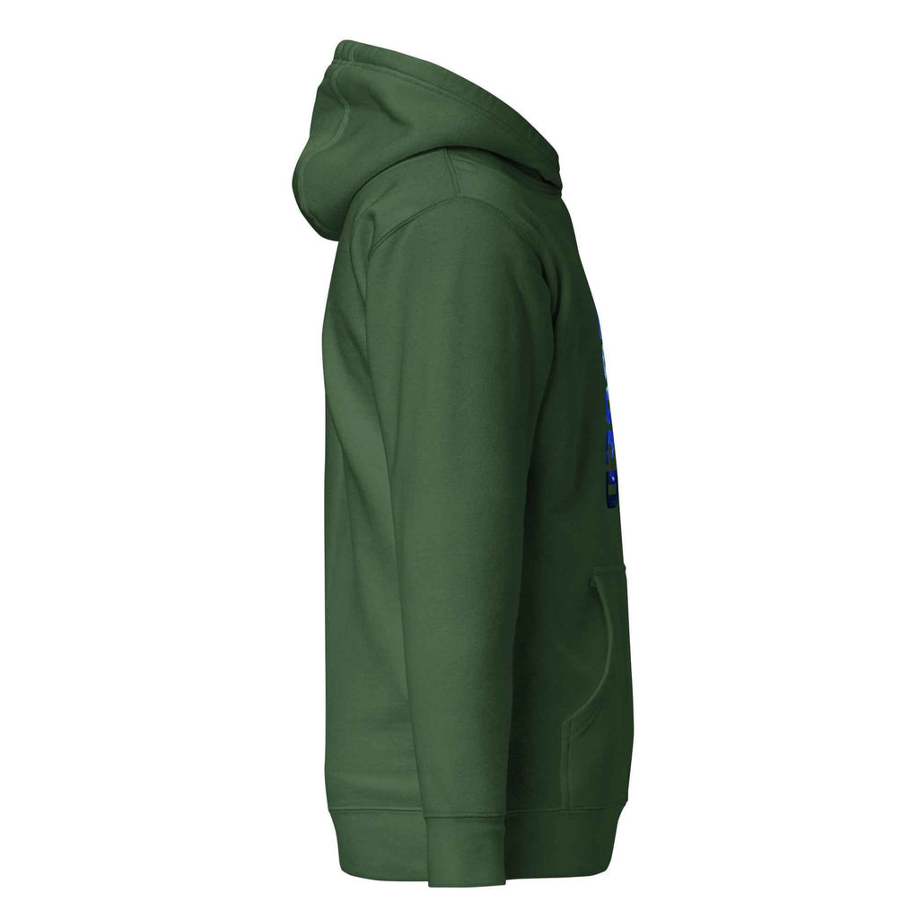 Blessed Vertical Streetwear Blue Abstract Typographic | Unisex Hoodie