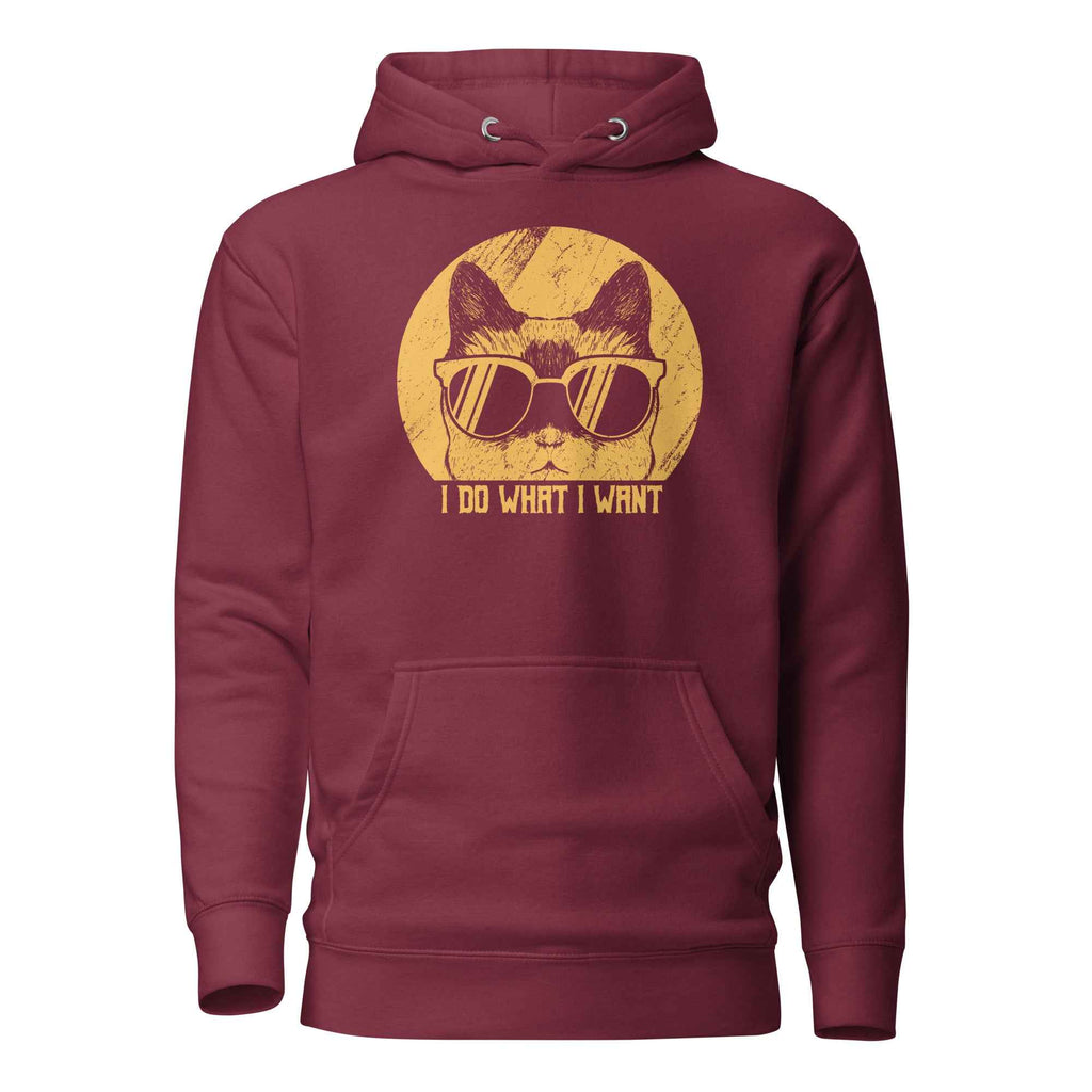 I Do What I Want Cat Sunglasses Funny | Unisex Hoodie
