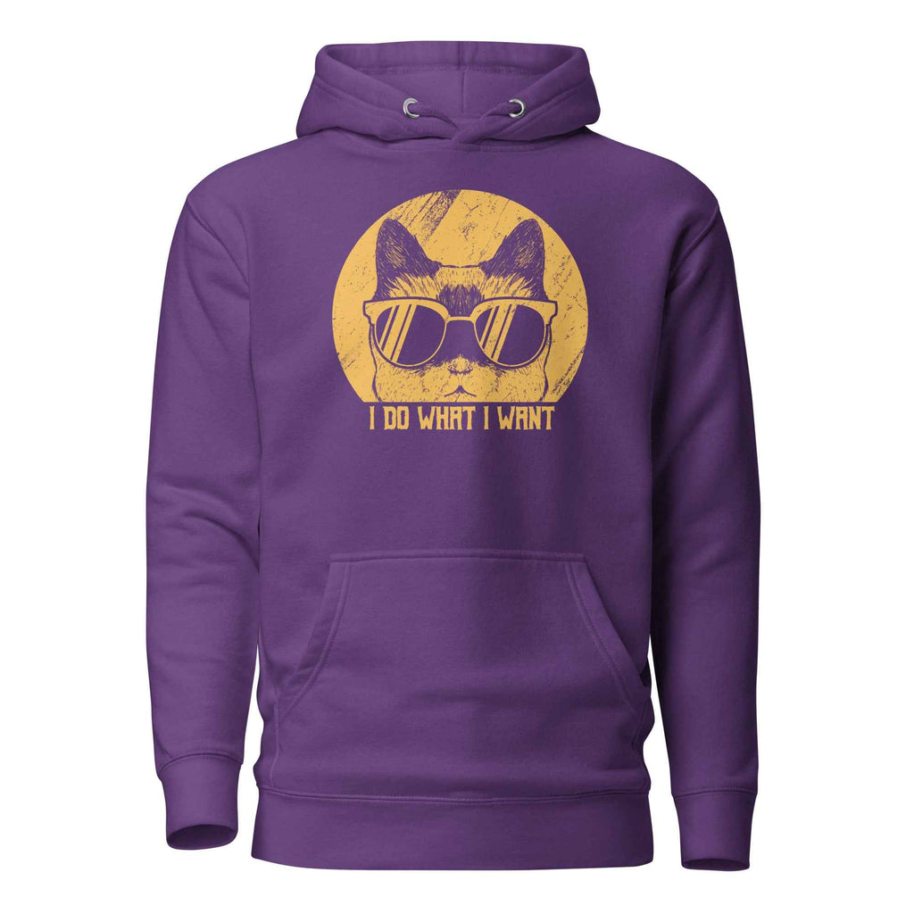 I Do What I Want Cat Sunglasses Funny | Unisex Hoodie