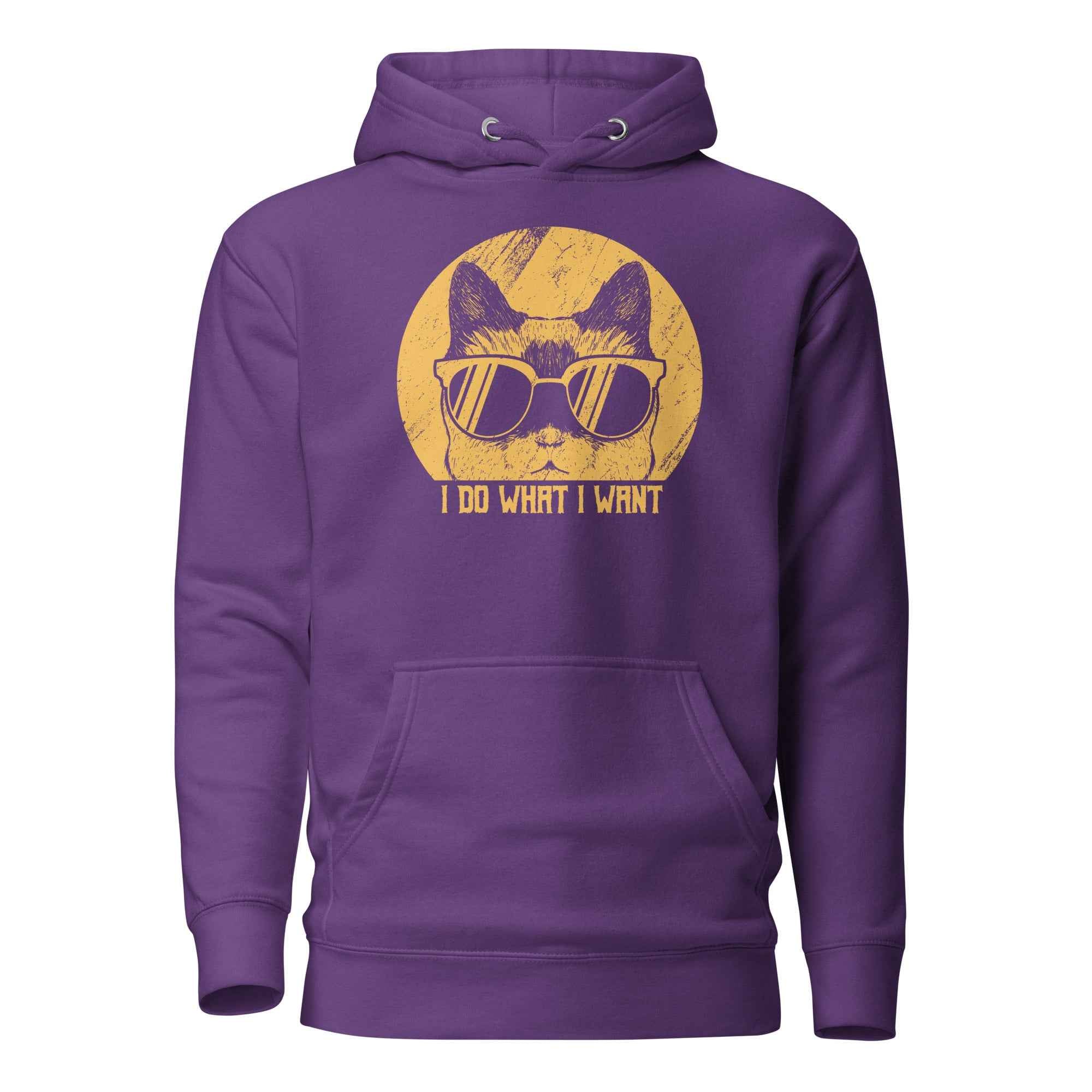 I Do What I Want Cat Sunglasses Funny | Unisex Hoodie