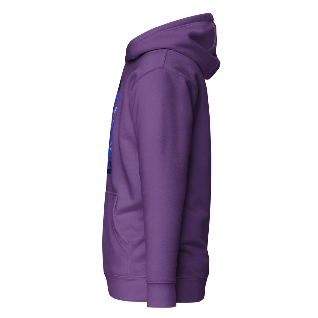 Blessed Vertical Streetwear Blue Abstract Typographic | Unisex Hoodie