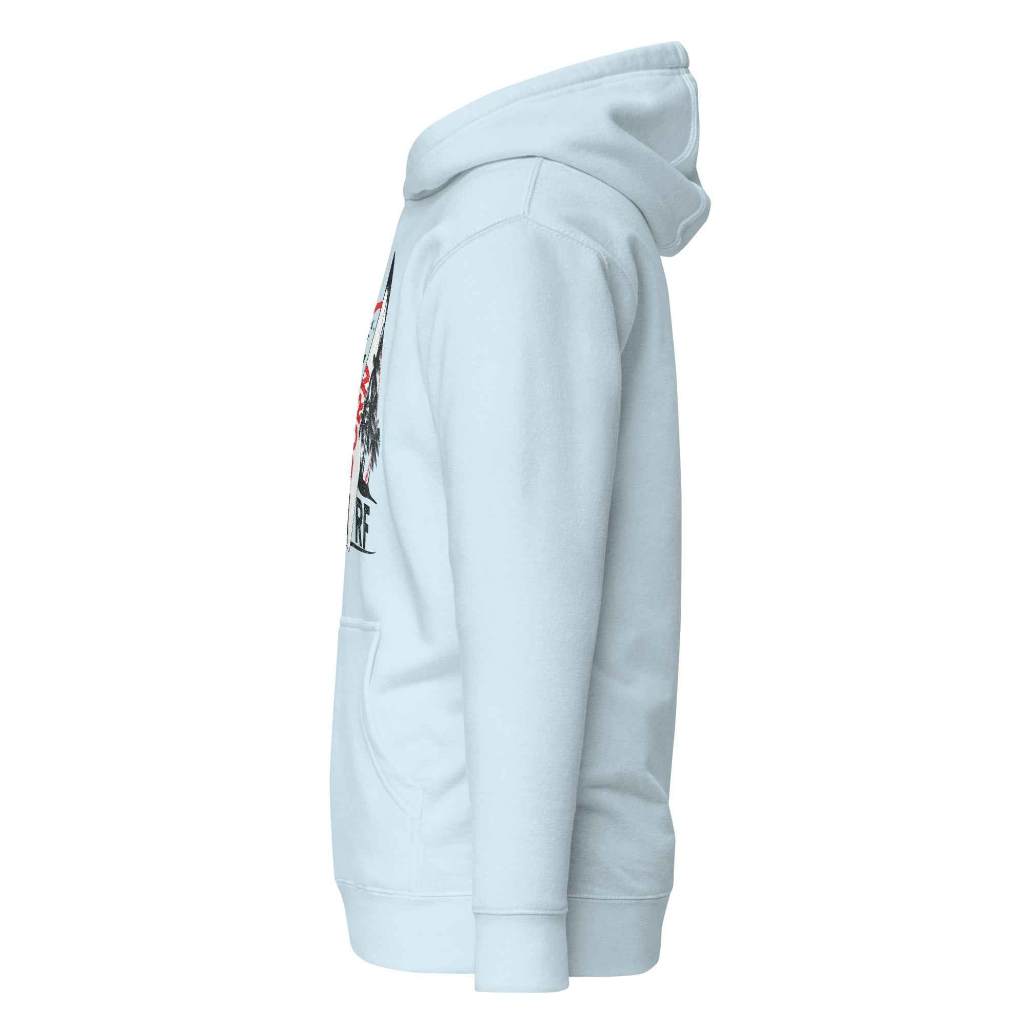 Born To Surf Surfboard Vintage Beach Palm Tree | Unisex Hoodie