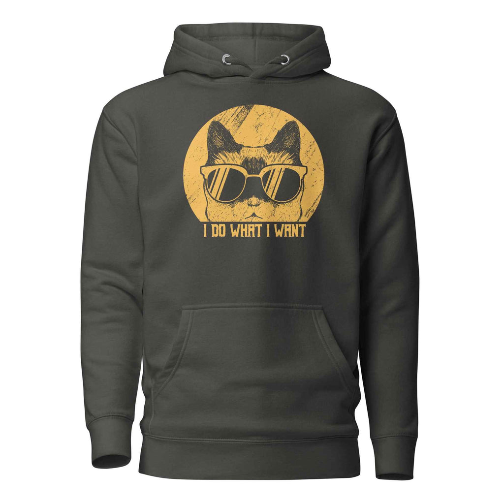 I Do What I Want Cat Sunglasses Funny | Unisex Hoodie