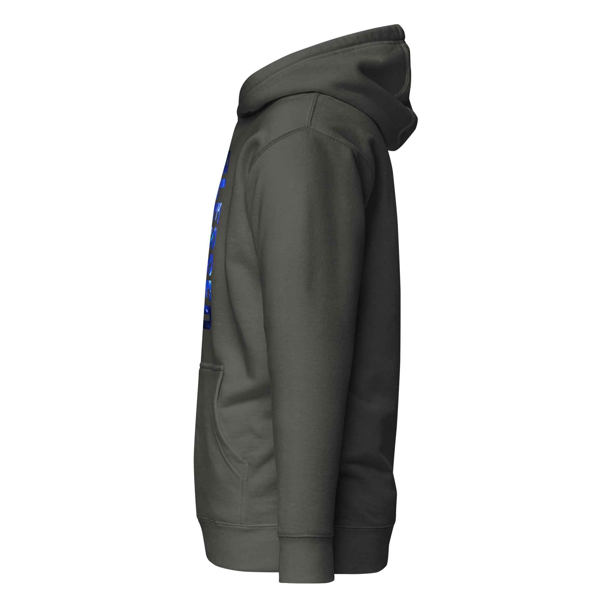 Blessed Vertical Streetwear Blue Abstract Typographic | Unisex Hoodie