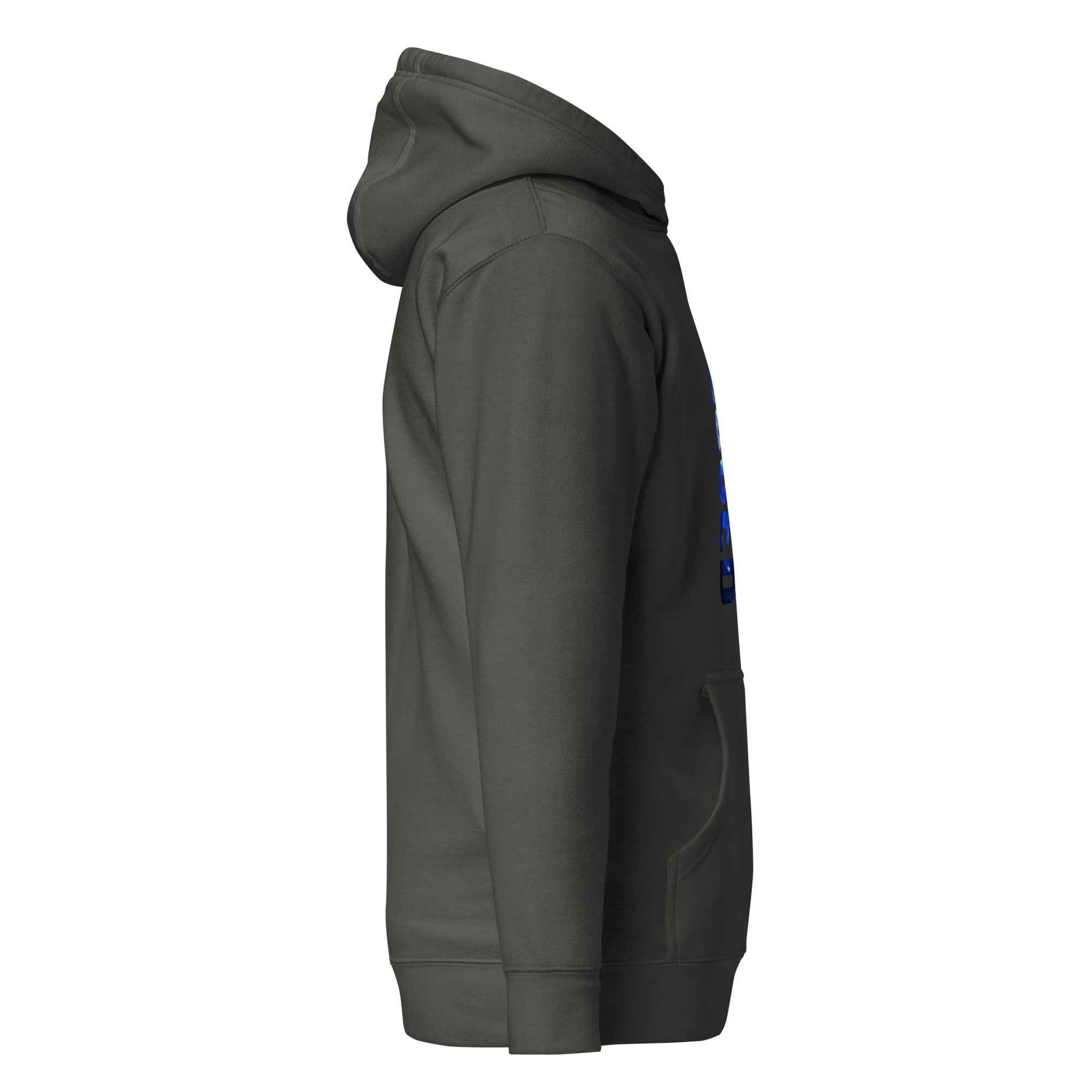 Blessed Vertical Streetwear Blue Abstract Typographic | Unisex Hoodie