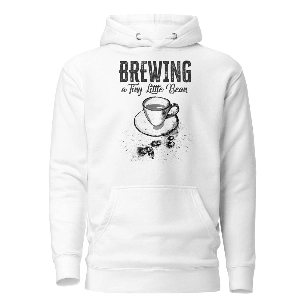 Brewing a Tiny Little Bean Funny Latte Pregnancy Reveal | Unisex Hoodie
