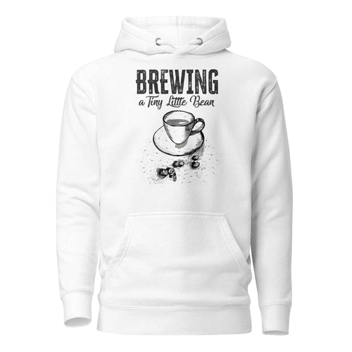 Brewing a Tiny Little Bean Funny Latte Pregnancy Reveal | Unisex Hoodie