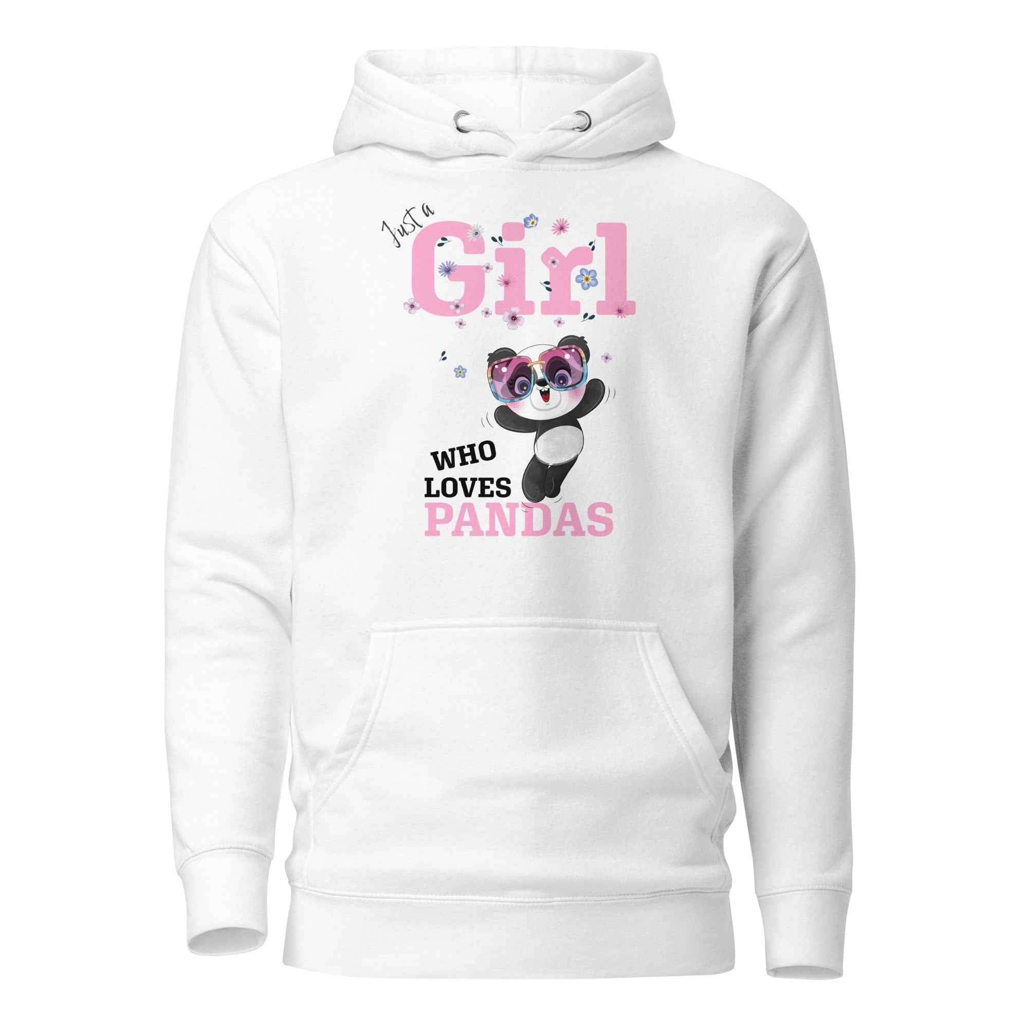 Funny Vintage Jus Girl Who Love Funny Cute Pandas Unisex Hoodie
