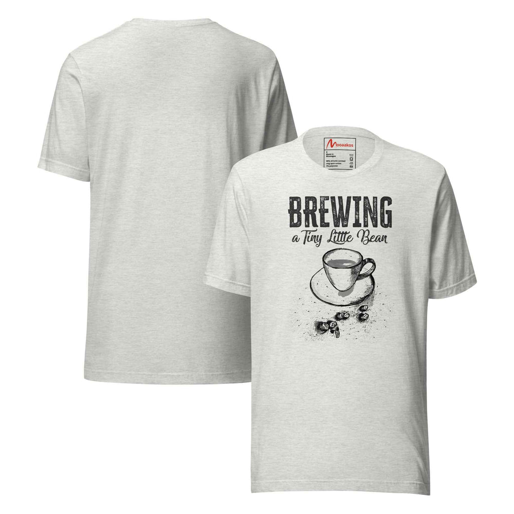 Brewing a Tiny Little Bean Funny Latte Pregnancy Reveal Unisex t-shirt