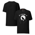 Caw F Funny Crow Moon Gothic Black Bird Humor | Unisex T-Shirt