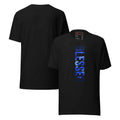 Blessed Vertical Streetwear Blue Abstract Typographic | Unisex T-Shirt