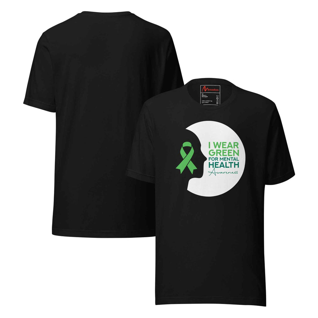 I Wear Green Mental Health Awareness Design | Unisex T-Shirt