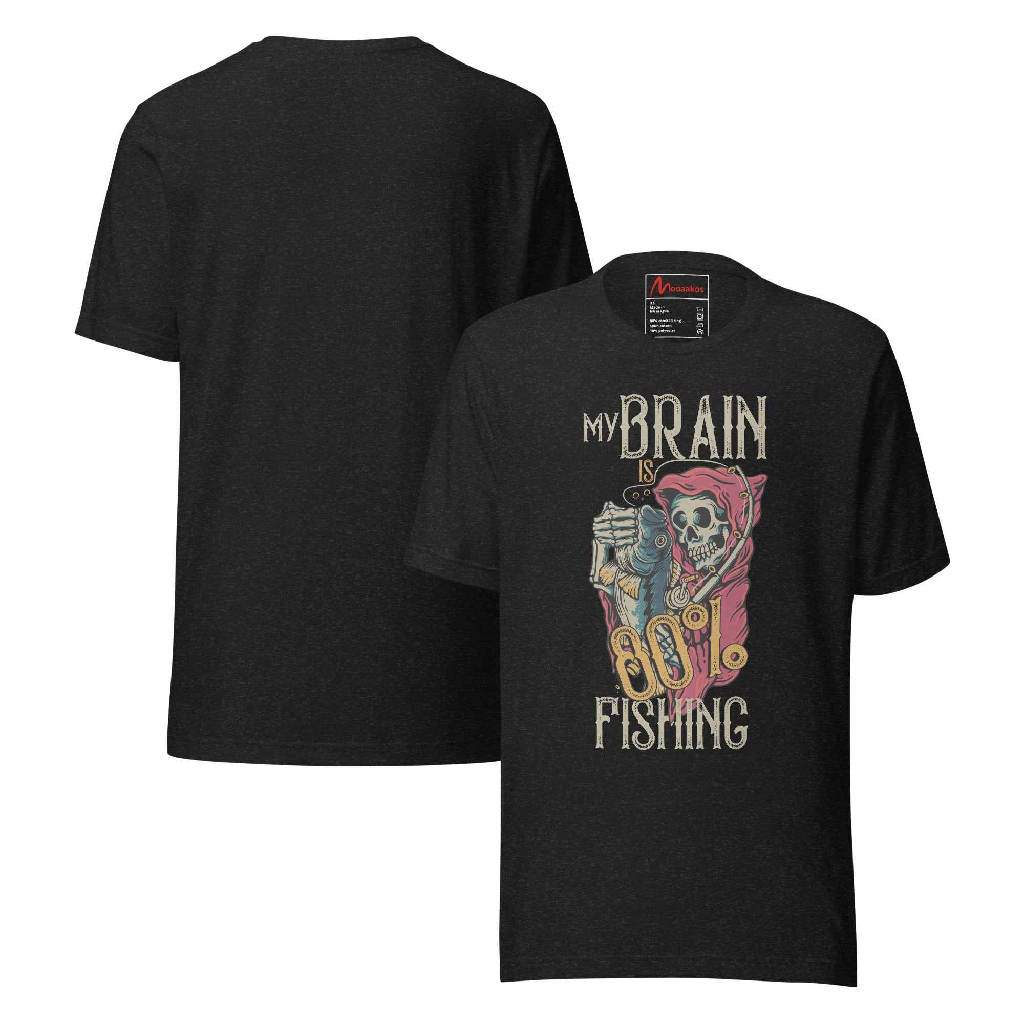 My brain is 80%fishing Unisex t-shirt