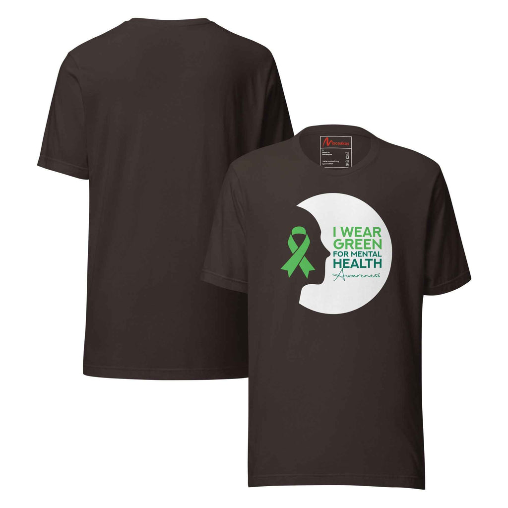I Wear Green Mental Health Awareness Design | Unisex T-Shirt