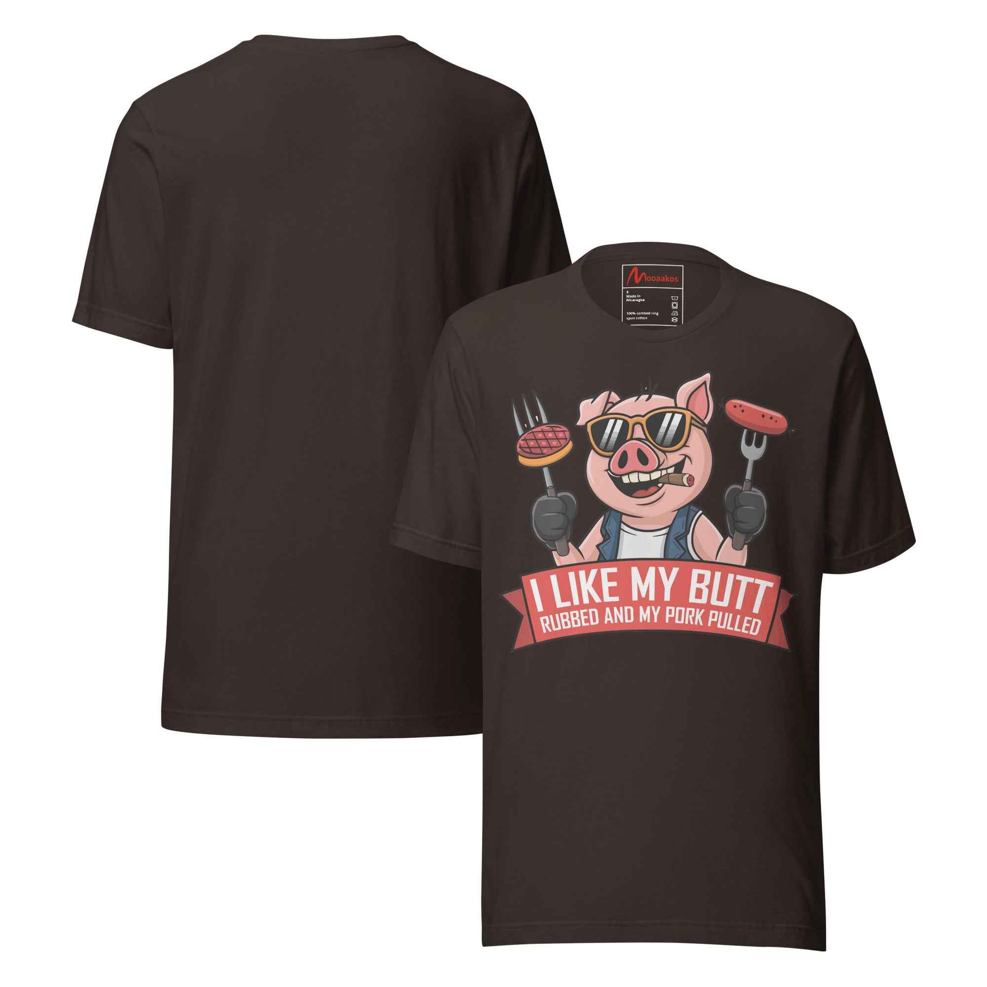 Rubbed And My Pork Pulled BBQ Funny Foodies Unisex t-shirt