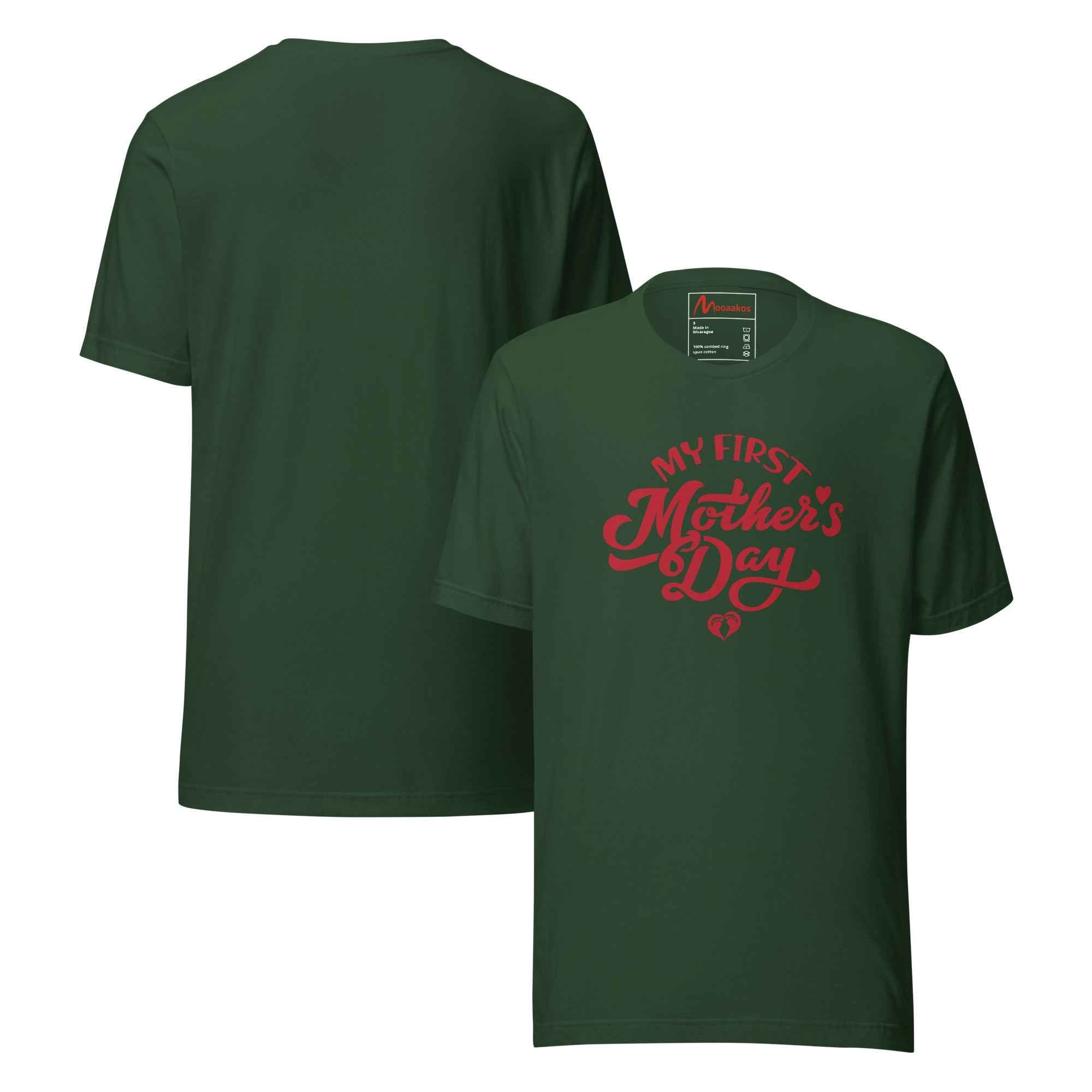 My First Mothers Day Script Typography T-Shirt