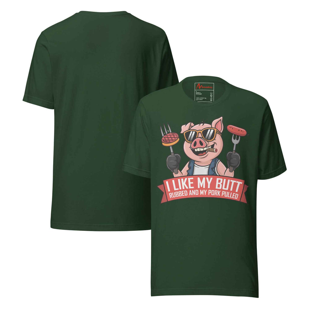 Rubbed And My Pork Pulled BBQ Funny Foodies Unisex t-shirt