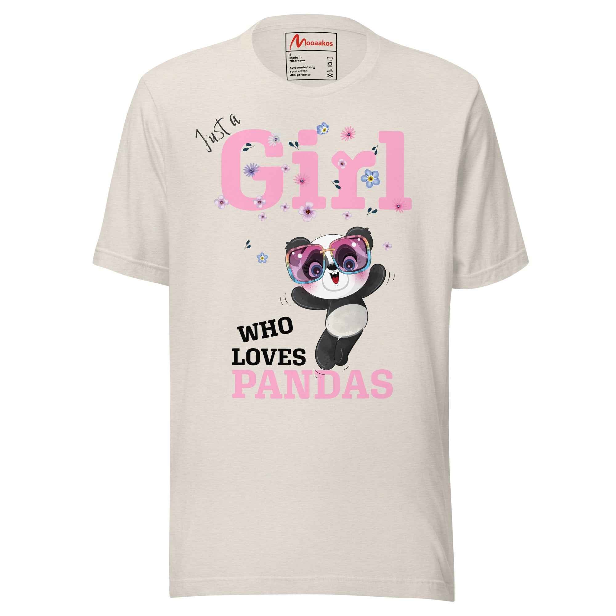 Funny Vintage Jus Girl Who Love Funny Cute Pandas Unisex t-shirt