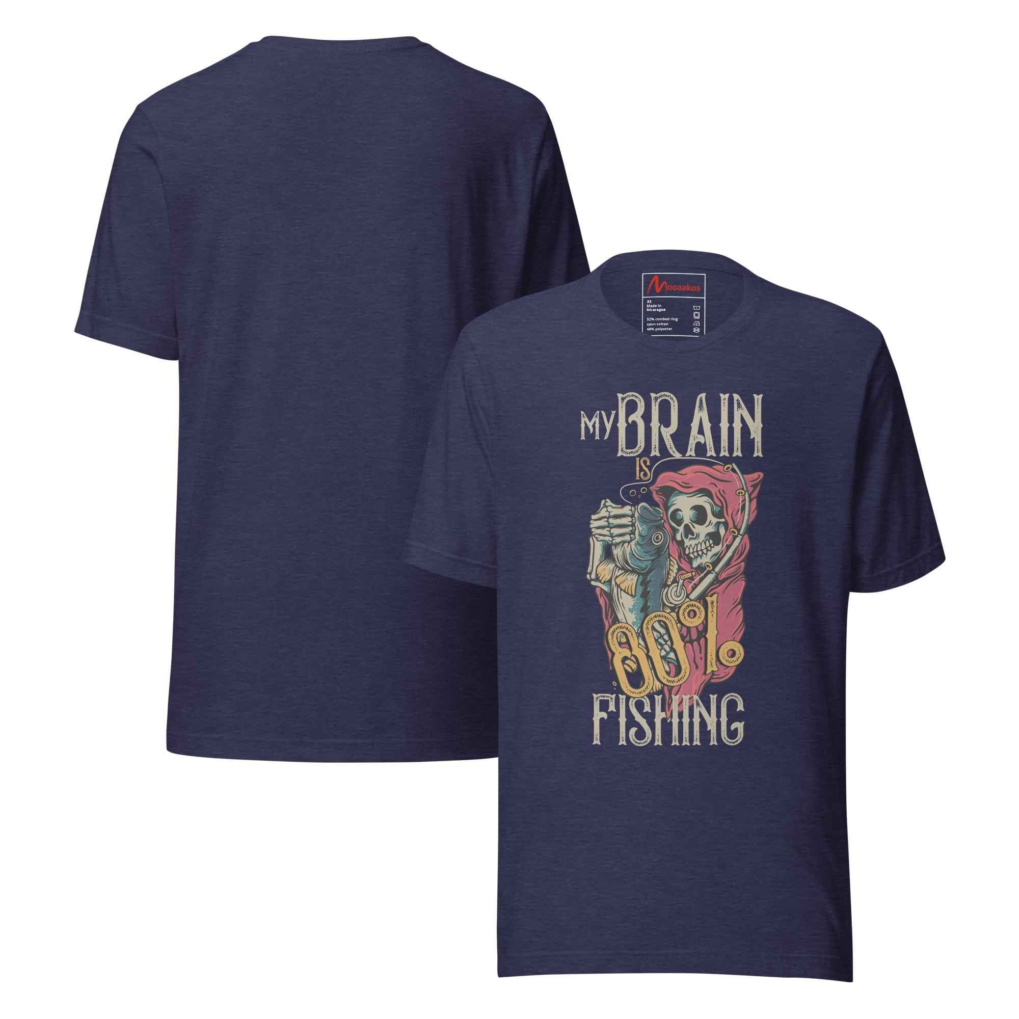 My brain is 80%fishing Unisex t-shirt