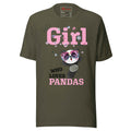 Funny Vintage Jus Girl Who Love Funny Cute Pandas Unisex t-shirt
