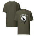 Caw F Funny Crow Moon Gothic Black Bird Humor | Unisex T-Shirt