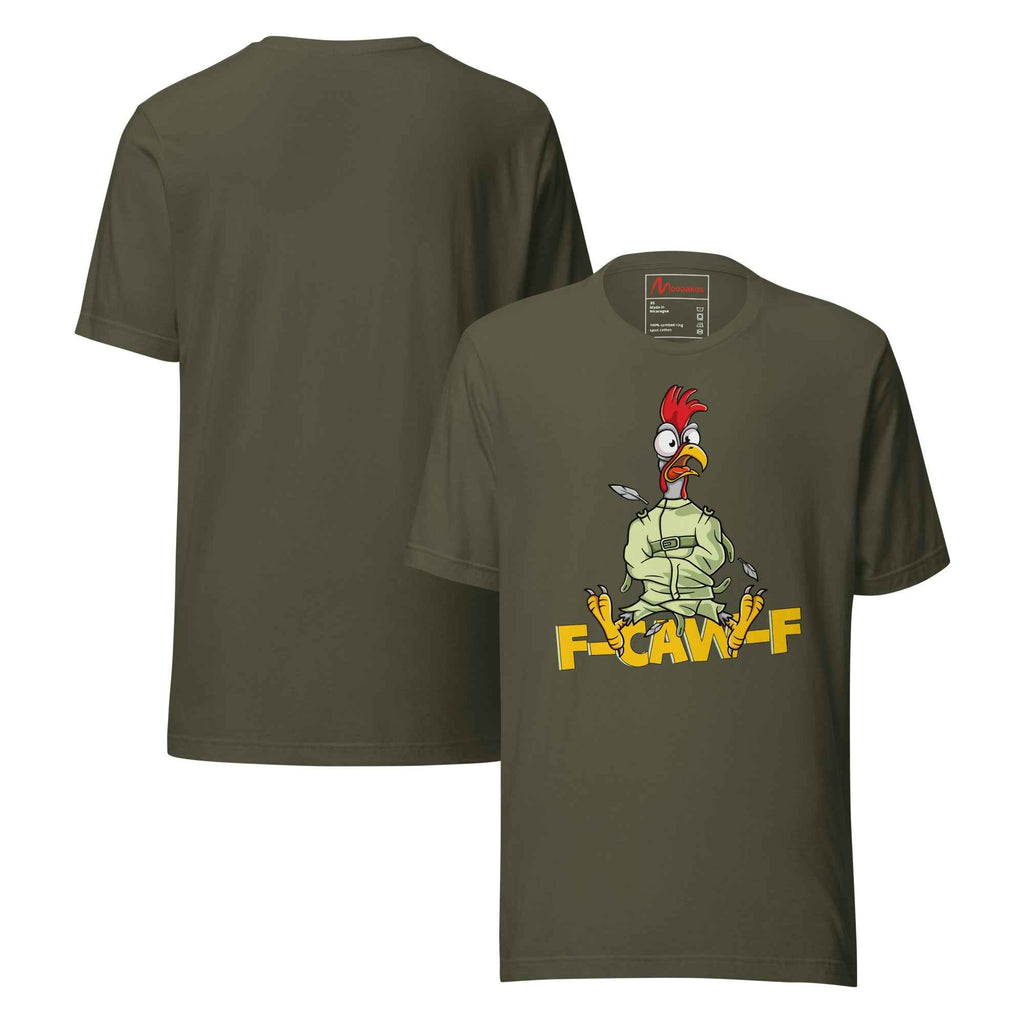 Funny F Caw F Crazy Chicken Sarcastic | Unisex T-Shirt