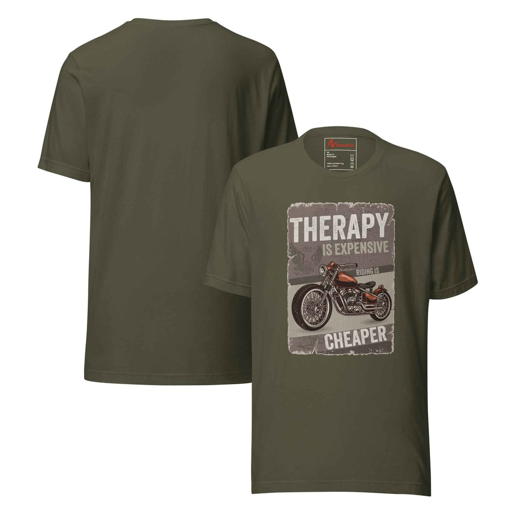 Therapy Is Expensive Riding Is Cheaper Motorcycle | Unisex T-Shirt
