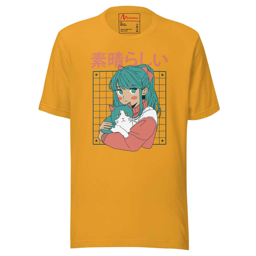 Kawaii Anime Cat Girl Japanese Aesthetic Cute Otaku Design | Unisex T-Shirt