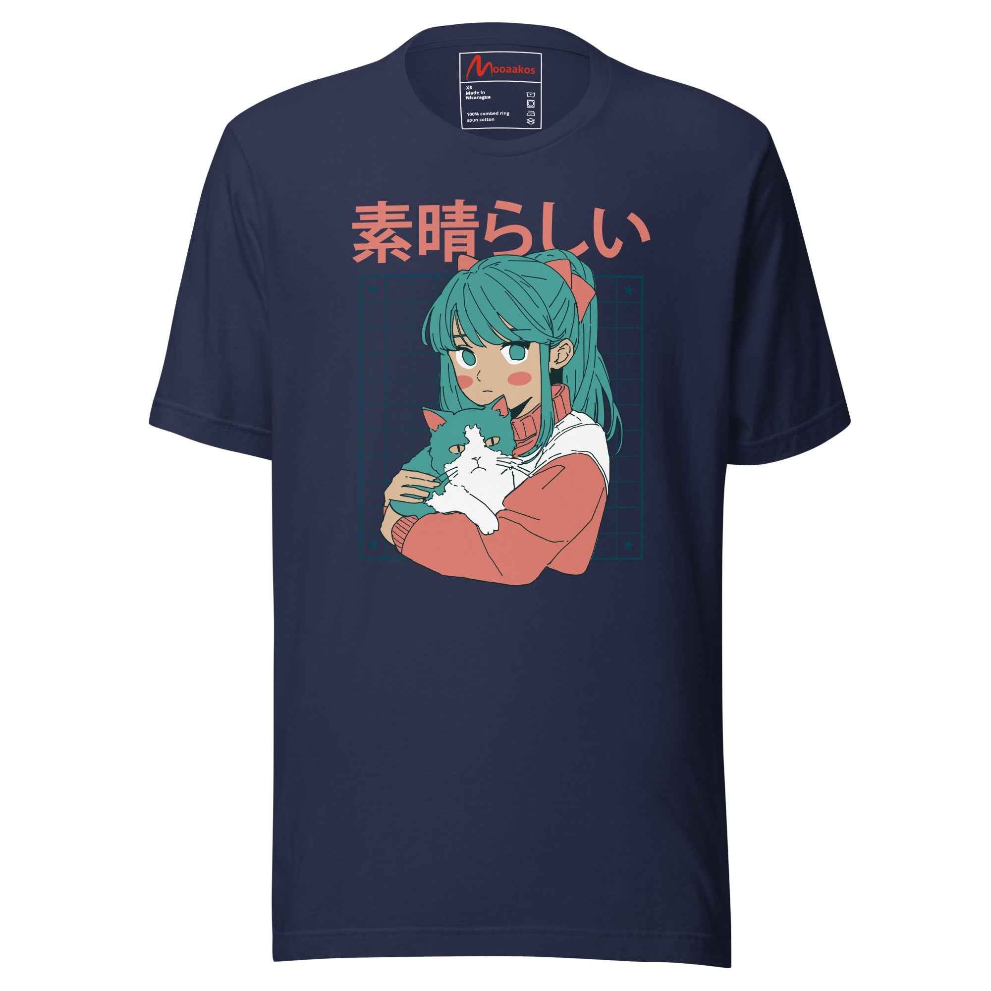 Kawaii Anime Cat Girl Japanese Aesthetic Cute Otaku Design | Unisex T-Shirt
