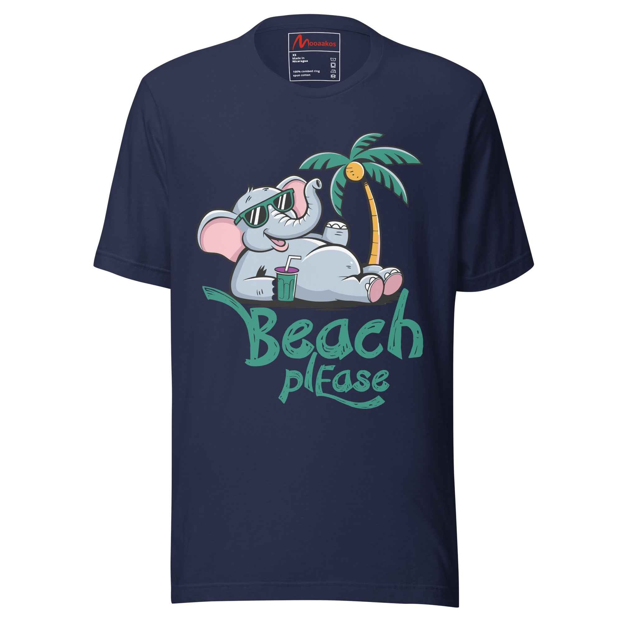 elephant funny summer Beach please Unisex t-shirt