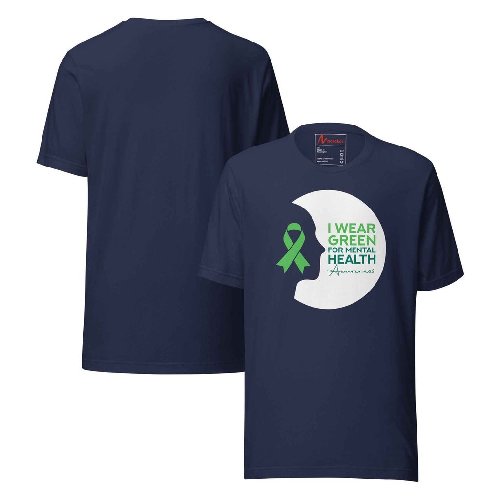 I Wear Green Mental Health Awareness Design | Unisex T-Shirt