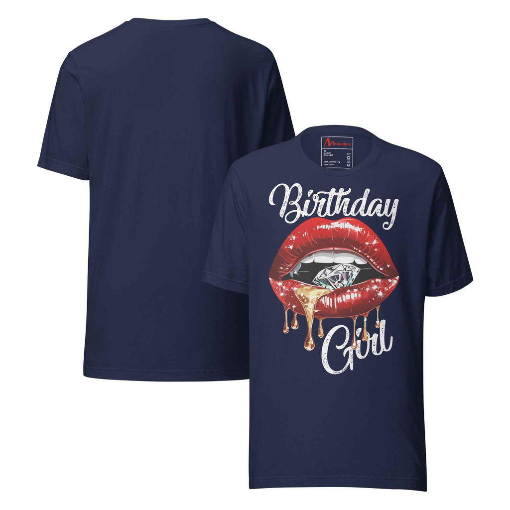Bday Party Funny Girl Red-Lipps Unisex t-shirt
