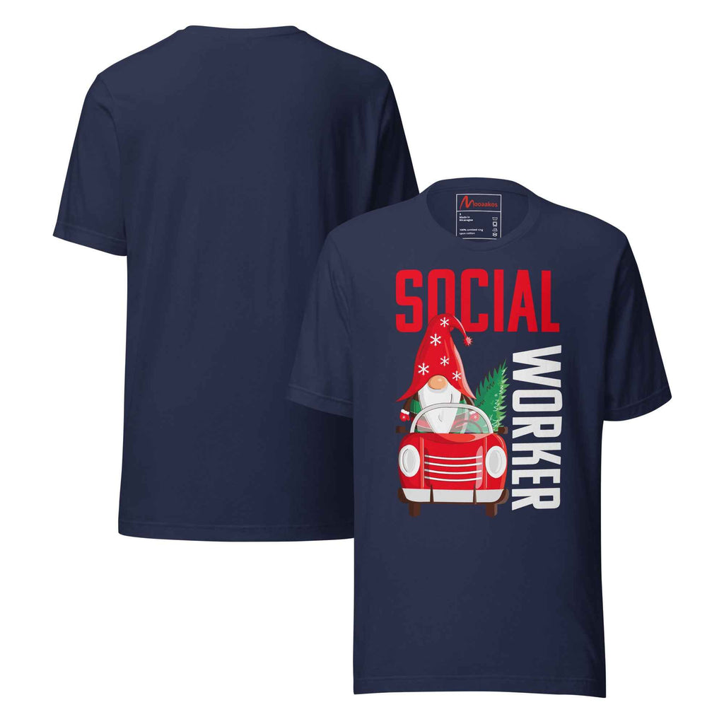 Christmas Social Worker with gnome - Christmas Pajama Unisex t-shirt