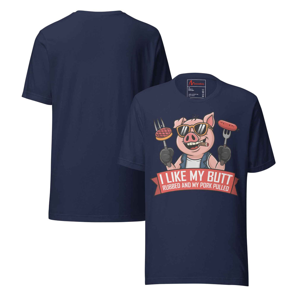 Rubbed And My Pork Pulled BBQ Funny Foodies Unisex t-shirt