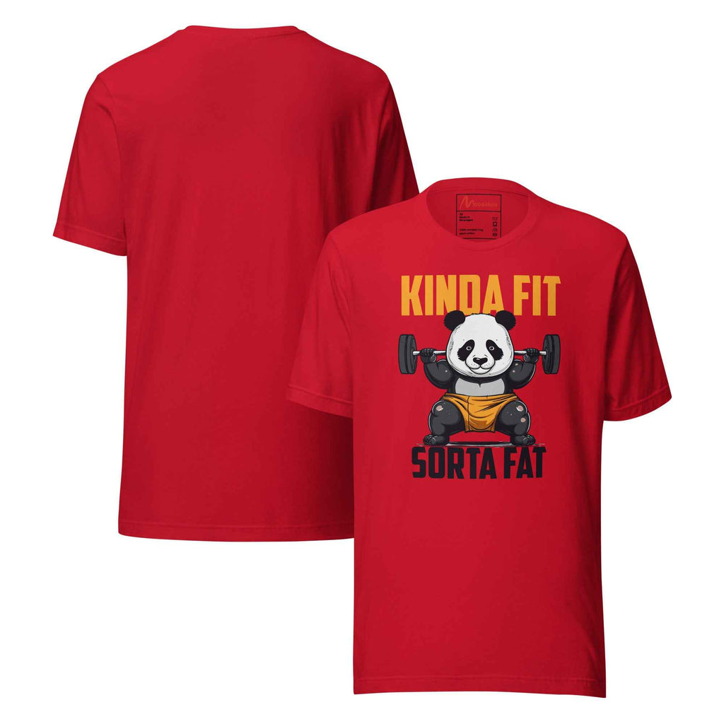 Kinda Fit Sorta Fat Panda Gym Workout | Unisex T-Shirt