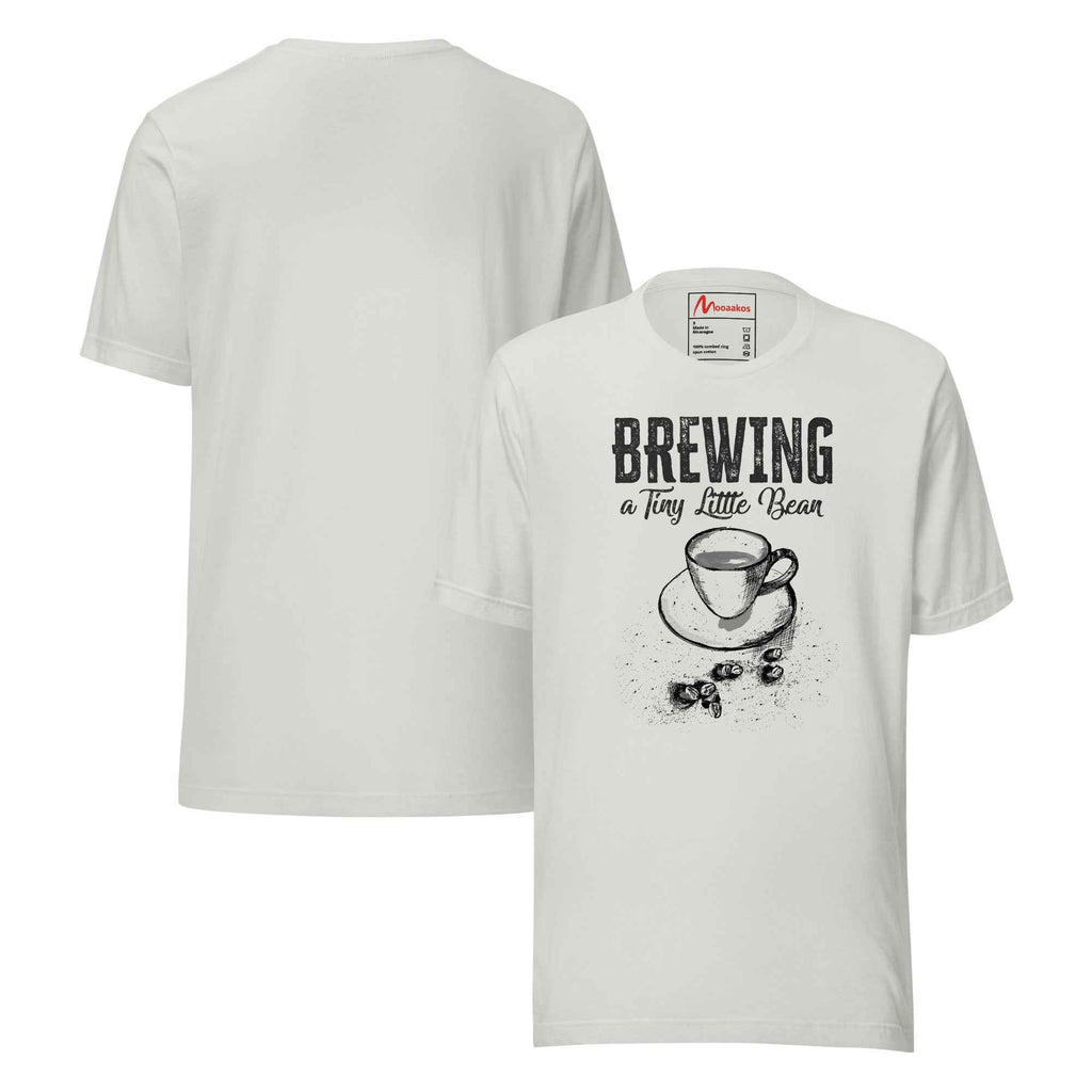 Brewing a Tiny Little Bean Funny Latte Pregnancy Reveal Unisex t-shirt