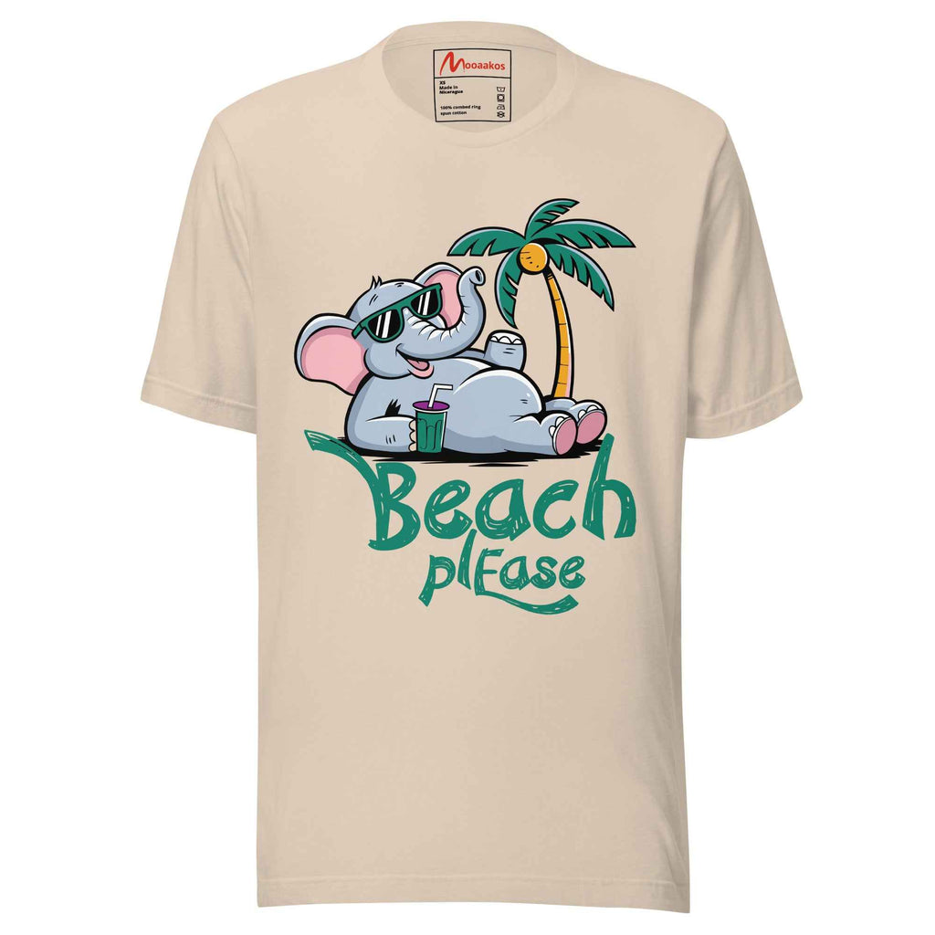 elephant funny summer Beach please Unisex t-shirt