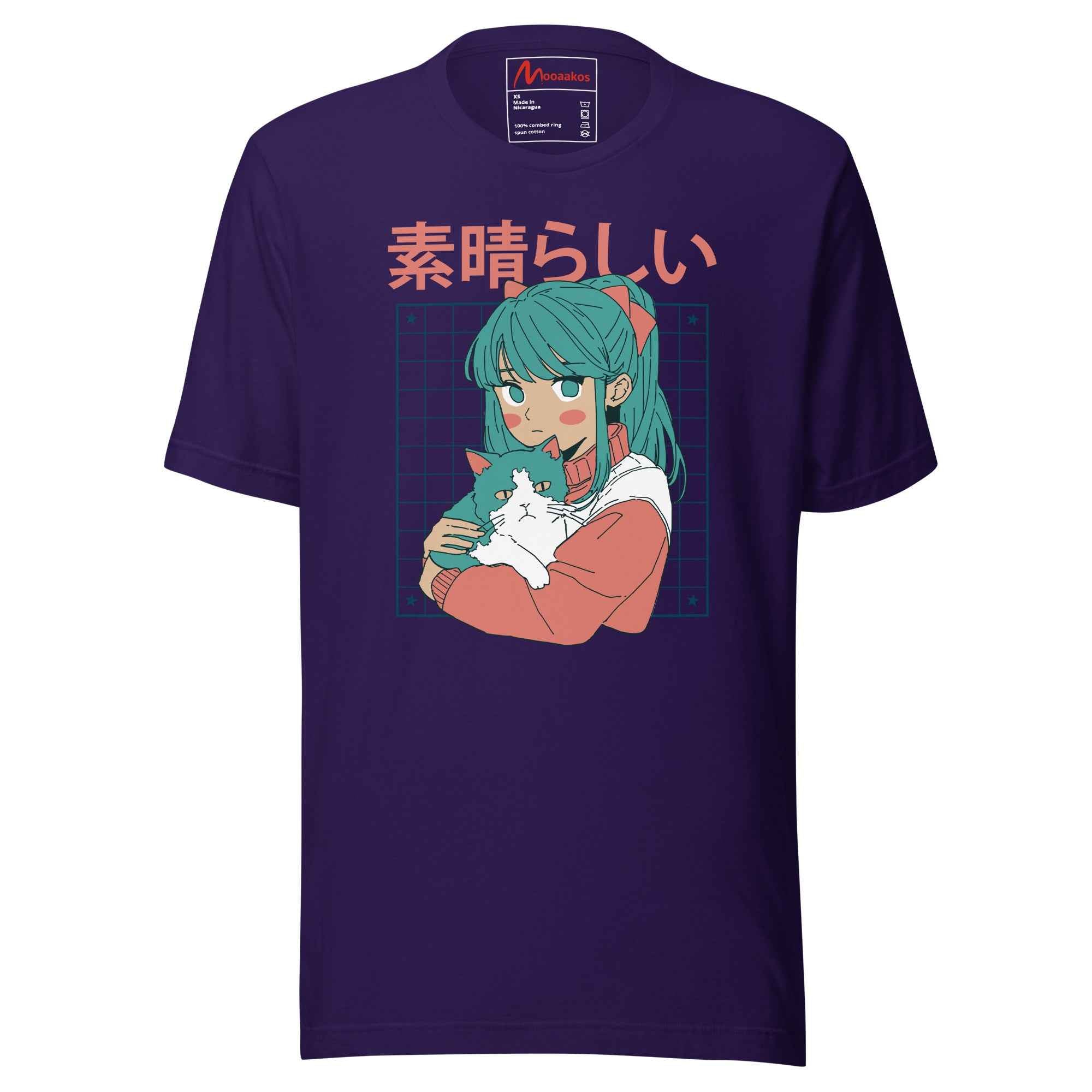 Kawaii Anime Cat Girl Japanese Aesthetic Cute Otaku Design | Unisex T-Shirt