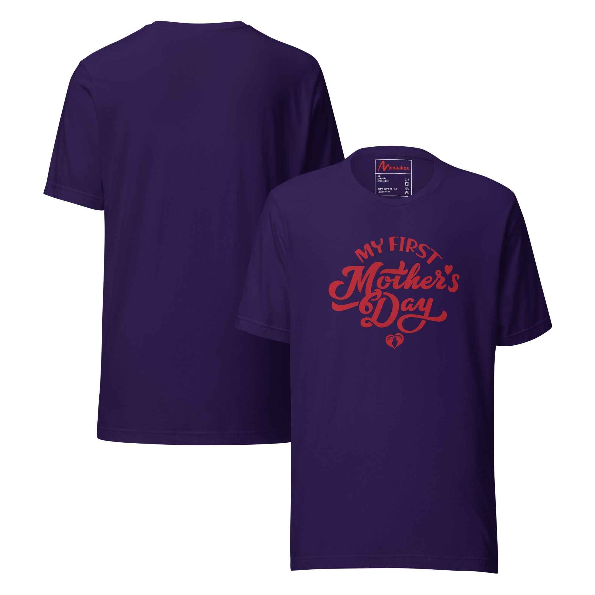 My First Mothers Day Script Typography T-Shirt