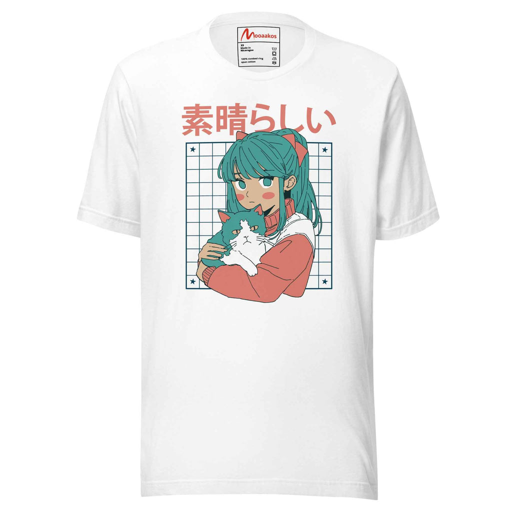 Kawaii Anime Cat Girl Japanese Aesthetic Cute Otaku Design | Unisex T-Shirt