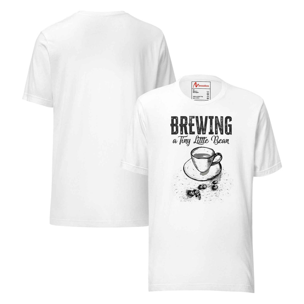 Brewing a Tiny Little Bean Funny Latte Pregnancy Reveal Unisex t-shirt