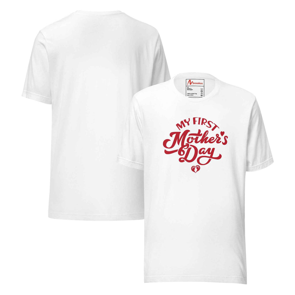 My First Mothers Day Script Typography T-Shirt