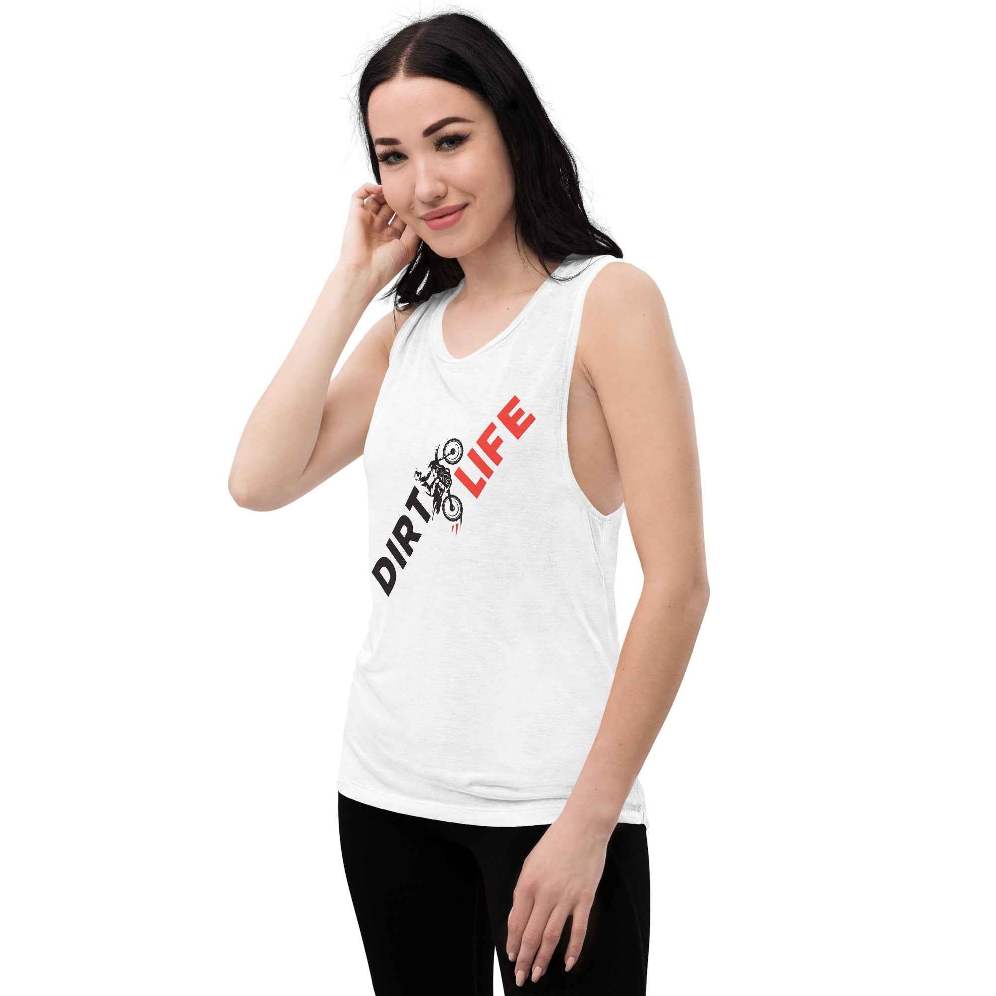 Dirty Life Motocross Stunt Rider Ladies’ Muscle Tank